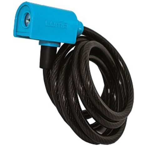 CÂBLE BLINDÉ SPIRALÉ BLEU - 185 CM (1/2)