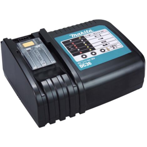 Makita – Chargeur rapide 36V pour batteries Li-Ion – Courant de charge 2.0A – Système de refroidissement – Indicateur d'état de charge - DC36RA