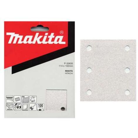 WHITE ABRASIF AVEC VELCRO MAKITA 114X102mm POUR BO4565 40