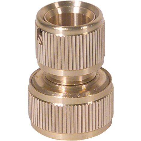 CONNECTEUR RAPIDE AQUASTOP LAITON - 3/4 (1/2)
