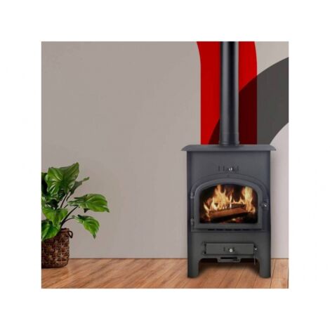 Poêle à bois 15,9kW – Sortie D110mm – Combustion intermittente – Performance 78% – Température fumées 249°C – Theca (1/5)