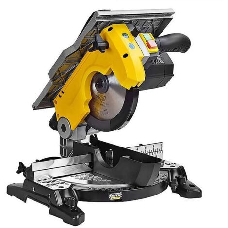 Femi – Scie à onglet 210 mm – Moteur 1200 W – Lame Widia pour coupes précises jusqu'à 45° – Table en aluminium inclinable - Tr-076 (1/5)