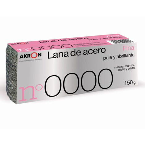 Laine d'acier fine Nº0000 150g – Pour polissage bois, métal, marbre et verre – Performance optimale en environnements exigeants - FINE 150 GR