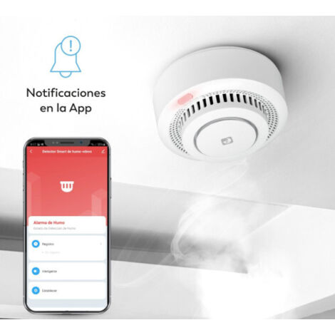 Détecteur de fumée WiFi intelligent – Alarme sonore 85 dB – Portée de détection 20 m² – Installation plafond sans outils – Garza (1/4)