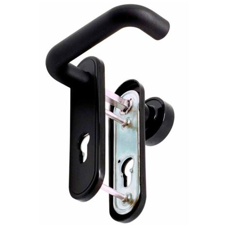 Poignée coupe-feu pour porte d'entrée – Entraxe 70mm – Acier inoxydable – Sens d'ouverture droite – Finition satinée – Micel