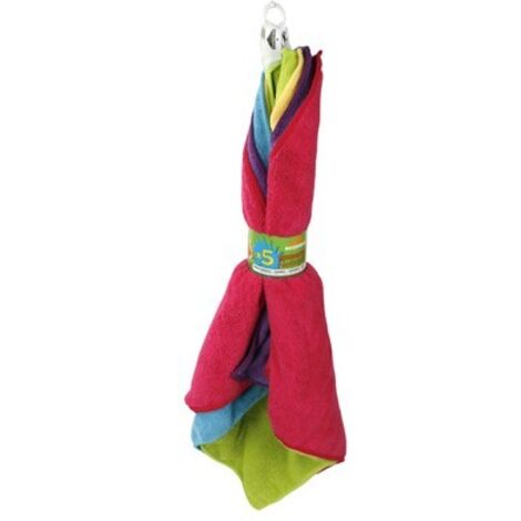 SET DE 5 CHIFFONS EN MICROFIBRES - 38X38 CM (1/2)
