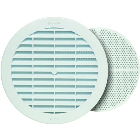 GRILLE RONDE AVEC MOUSTIQUAIRE - 15 CM (1/3)