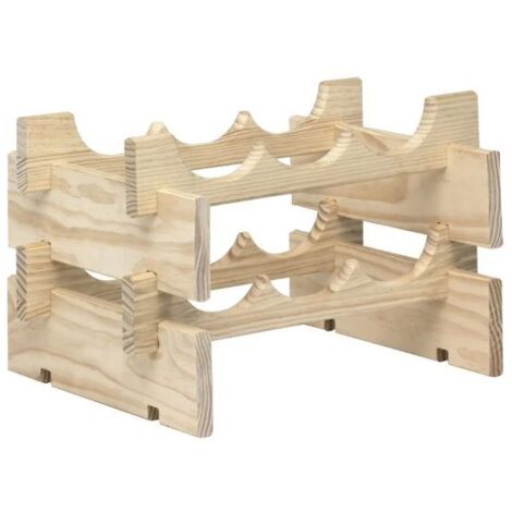 PORTE-BOUTEILLES BOIS 6 BOUT. MERLO - 25X39X29