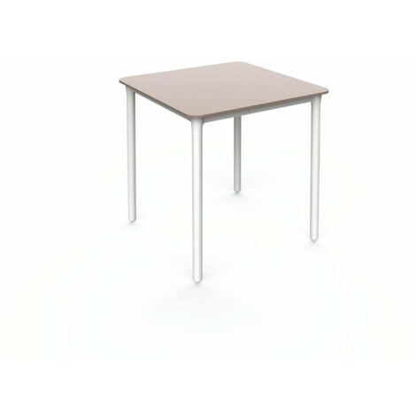 Table de jardin carrée 70x70cm – 2 à 4 places – 100% polypropylène – Résistante aux UV et intempéries – Légère et démontable – Resol