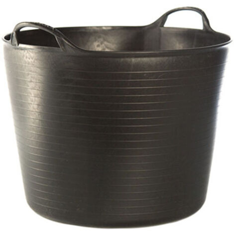 Panier agricole en plastique recyclé noir 42 litres – Résistant aux intempéries – Pour transport de récoltes et rangement d'outils – CM