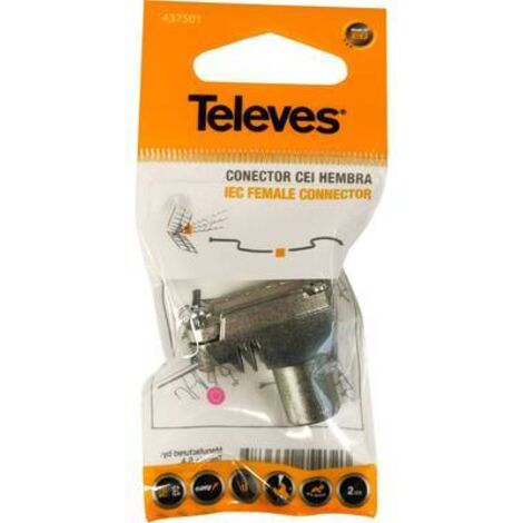 H COUDE MÉTALLIQUE CONNECTEUR TV (1/2)