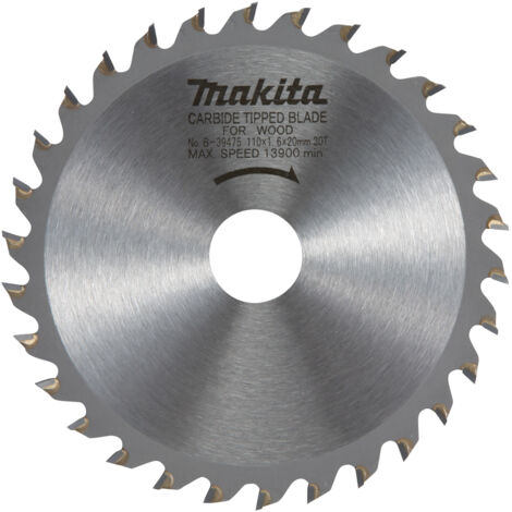Makita – Lame de scie circulaire TCT 165mm – D09628 – 16 dents pour bois dur – Alésage 20mm – Coupe nette et précise