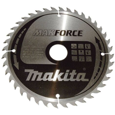 Makita – Lame de scie circulaire 190 mm B32340 – 40 dents en carbure – Alésage 30 mm – Pour coupes précises dans le bois dur