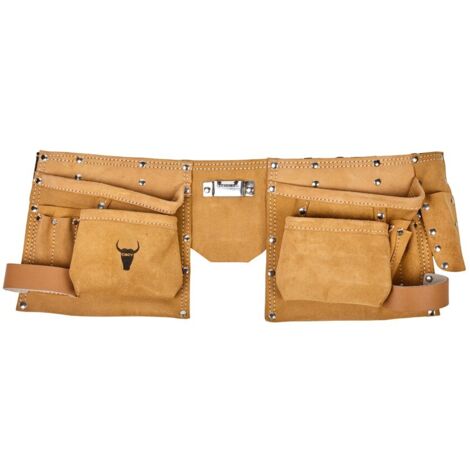 Ceinture porte-outils en cuir 5 départements – Conçue pour environnements exigeants – Double cuir pour durabilité – Rel/5-Med Cody