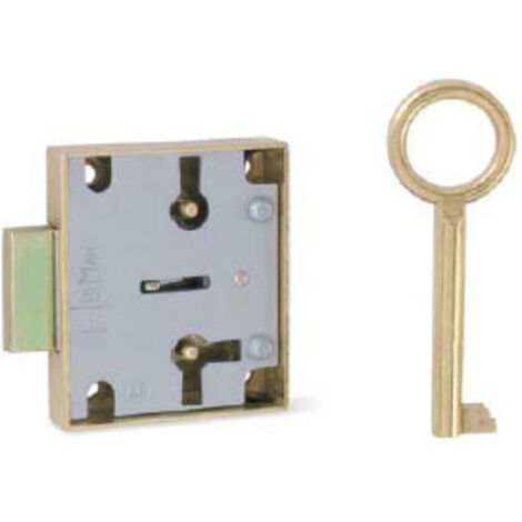 SERRURE À MORTAISER EN LAITON POUR MEUBLES EN LAITON 207/30 ZAMAC KEY A42 - 1207/1548+8000/1979