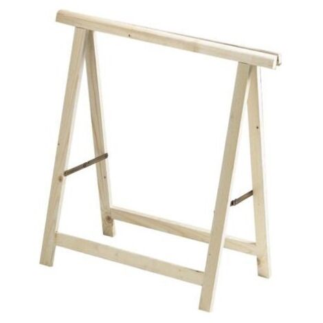 Tréteau en pin massif 74 cm – Charge maximale 400 kg – Section 17x40 mm – Finition brute non vernie – Usage multiusage – Utilia