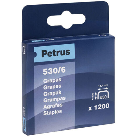 Boîte 1200 Agrafes Mod. 530/6mm 77513 Petrus (1/2)