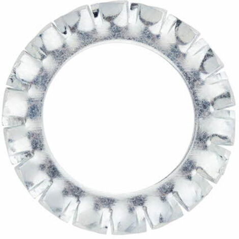 Brut rondelle éventail à denture extérieure - Zingué M8 - Boite de 250 (1/2)