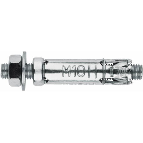 Index – Cheville à ailettes en acier zingué M6 x 40 Ø10 pour béton armé – Boîte de 50 unités – Fixation charges lourdes