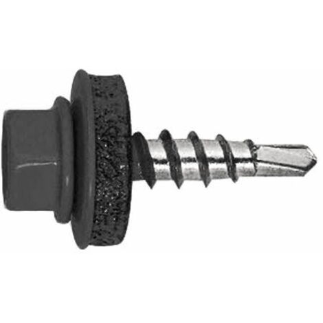 FS - TOR. COUVERTURE MÉTAL-BOIS "FARMER SCREW" 4,8X035,0-8019 ( 250 u.)