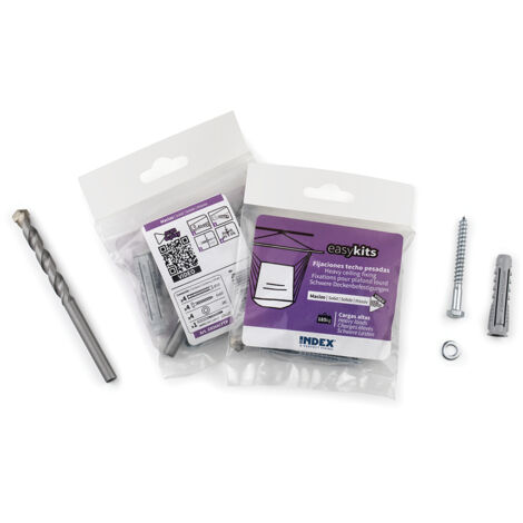 Boite de 12 - Kit de fixation lourdes pour plafond (1/2)