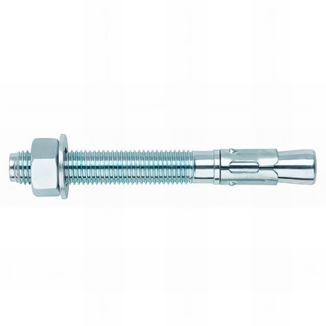 Index – Goujon d'ancrage M8 x 90 mm zingué – Lot de 100 unités – Pour béton armé et pierre – Installation facile par pré-perçage - AM08090