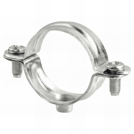Index – Colliers de fixation murale zingués M6 D. 50 mm – Pour tubes acier, cuivre et plastique – Ouverture latérale pour montage rapide – Lot de 50 - ABMZ6050
