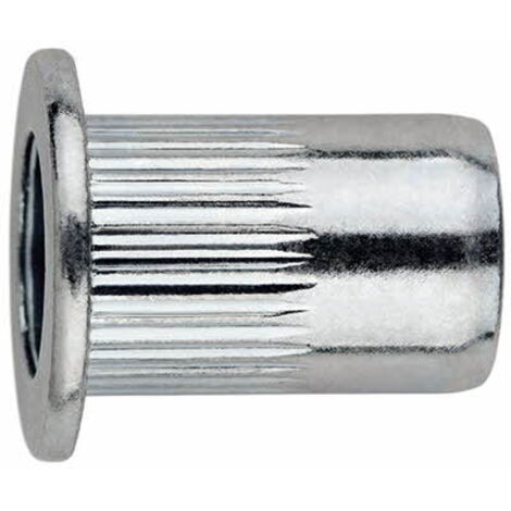 250 écrous à sertir tête large M8 x 18 mm zingué - TRCA0818 - Index