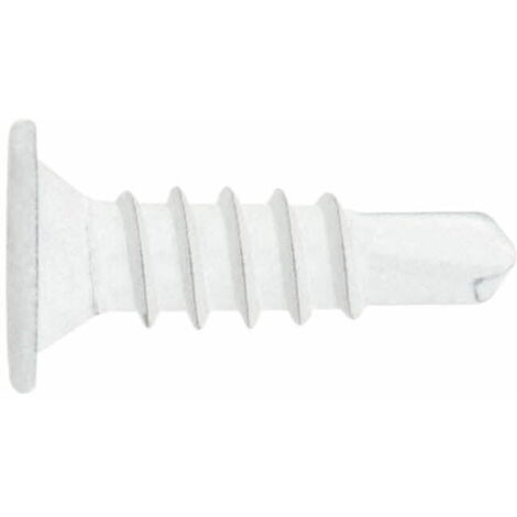Index – Vis auto-perceuses filetées à tôle et PVC – Tête extra plate PH – Taille 4,2 x 14 mm – Boîte de 500 unités