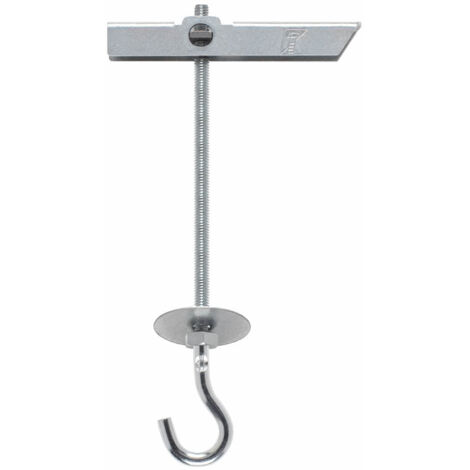 Index – Boite de 50 chevilles à bascule M4 – Fixation plafond en béton creux – Crochet zingué pour éléments légers – Charge max 20kg