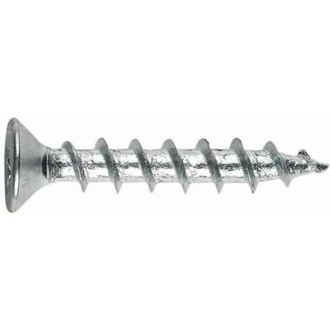 Vis auto-perceuses filetées à tôle pour la menuiserie PVC - Tête réduite Ø7mm - Zinguée 4,3 x 30 - Boite de 1000