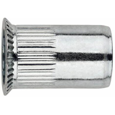 500 écrous à sertir tête fraisée M4 x 11 mm zingué - TRAV0411 - Index