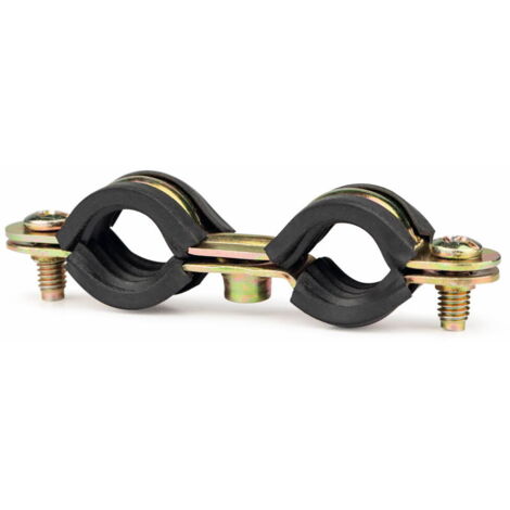 50 colliers métalliques légers double isophonique M6. Bichromaté D. 22 mm - ABDI0022 - Index (1/2)