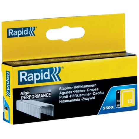 RAPID - Agrafes en fil fin, n°13/14mm - Boîte carton 2500- Fixation de textile ou de tapisserie, décoration, bois tendre - (11850525)