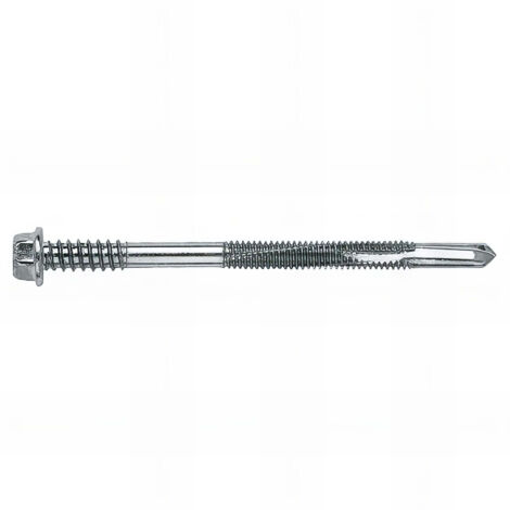 200 vis autoperceuse 5,5 / 6,3 x 230 mm, tête hexagonale avec rondelle estampée, pour panneaux sandwich, zingué (1/2)