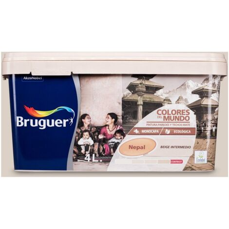 Peinture plastique Bruguer couleurs du monde Beige Népal Beige 4 L