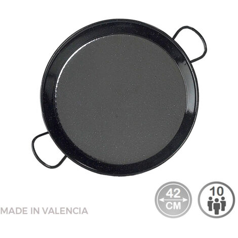 Poêle Paella émaillée 42cm Acier émaillé, ø42cm, 10 Personnes - Vaello