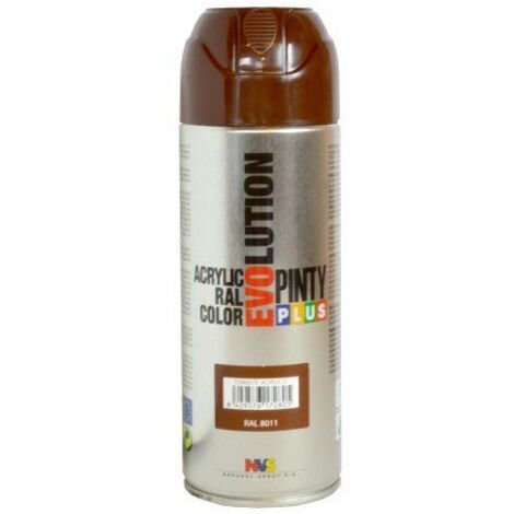 Bombe peinture - brillante - marron RAL8011 - 400 mL - PINTY (1/2)