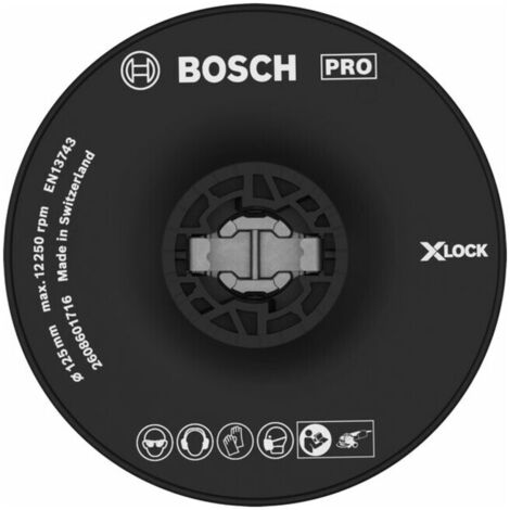 Plateau de ponçage X-LOCK Bosch, 125 mm, dur Bosch Accessories 2608601716