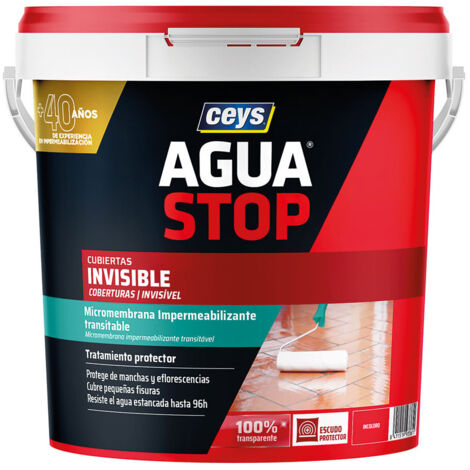 Imperméabilisant liquide invisible 4L – Membrane d'étanchéité pour toitures et terrasses – Résistance aux intempéries – 903361 – Ceys