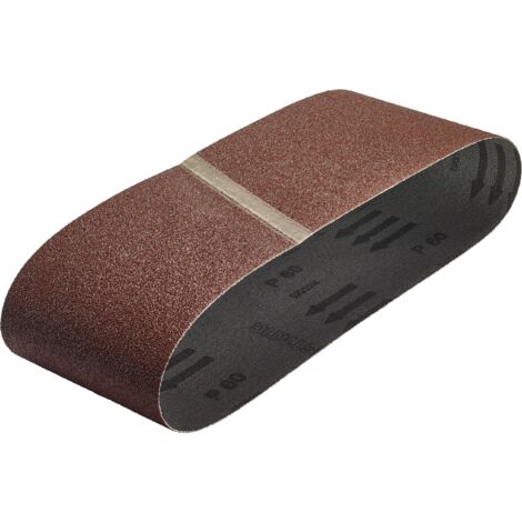 wolfcraft - Lot de 3 Bandes Abrasives pour Bois et Métal, pour Ponceuse à Bandes - Dimensions 75 x 533 mm - Grain 60 - réf. 1918000 (1/5)