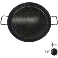 PAELLEIRA VALENCIENNE ÉMAILLÉE 22R - 65 CM