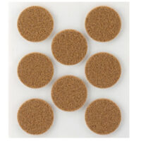 Pack de 8 feutres synthétiques adhésifs marron Ø27mm Plasfix INOFIX