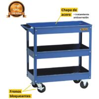 ALYCO 192725 - chariot d'atelier 3 plateaux x740x380mm 15Kg 780