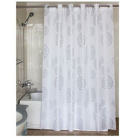 RIDEAU DE DOUCHE EN POLYESTER SPIRALÉ ARGENTÉ 1,80 X 2,00 M - 2959