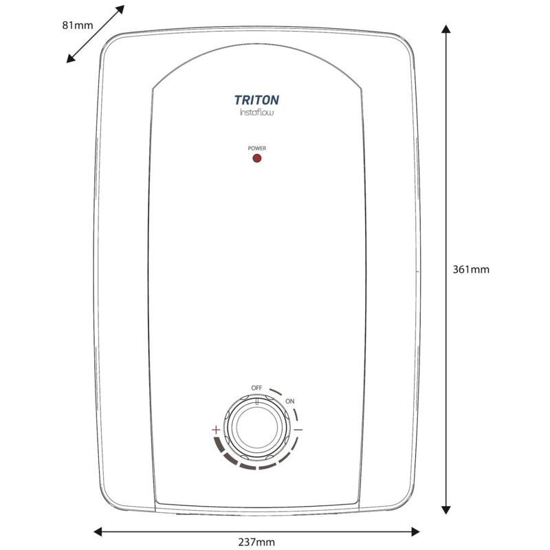 Triton Instaflow 7.7kW Instantaneous Hot Water Heater Under Sink SPINSF07MW