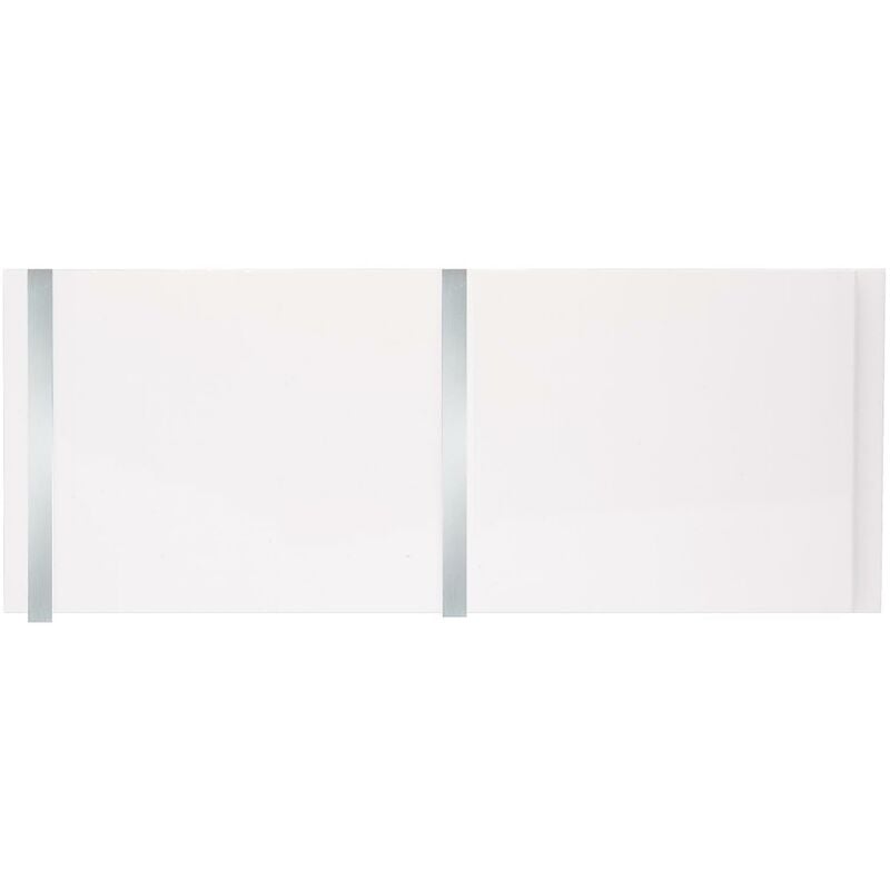 Bathroom Ceiling Cladding Panels White & Chrome PVC 250x2600mm Pack of 4 - 2.6m2