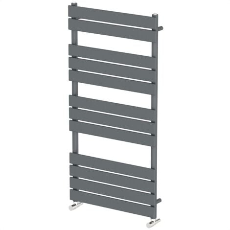 Galiflo Anthracite Flat Panel Heated Towel Rail Bathroom Radiator 1200 x 600mm