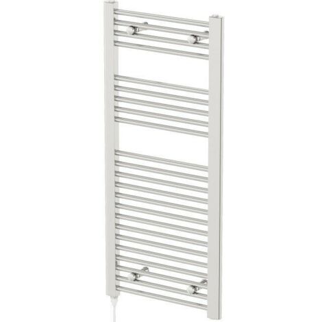 Galiflo Chrome Heated Towel Rail Radiator Flat Straight Electric Bathroom Heating 1100 x 500mm