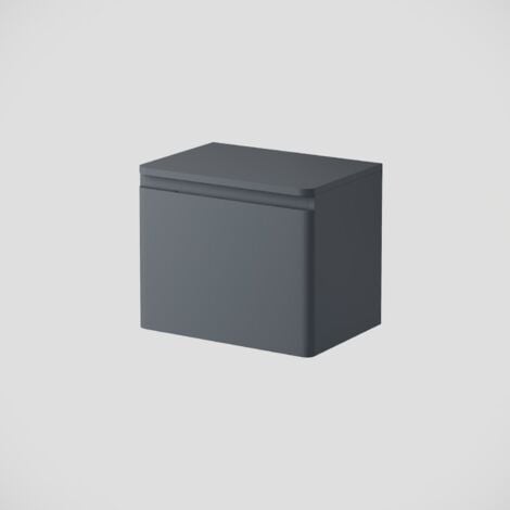 Bathroom Cloakroom Vanity Unit Wash Countertop Basin Wall Hung Grey 500mm